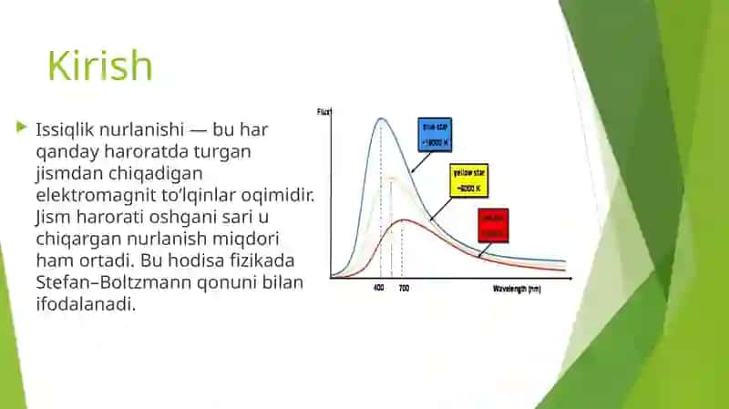 Stefan–Boltzmann qonuni 2