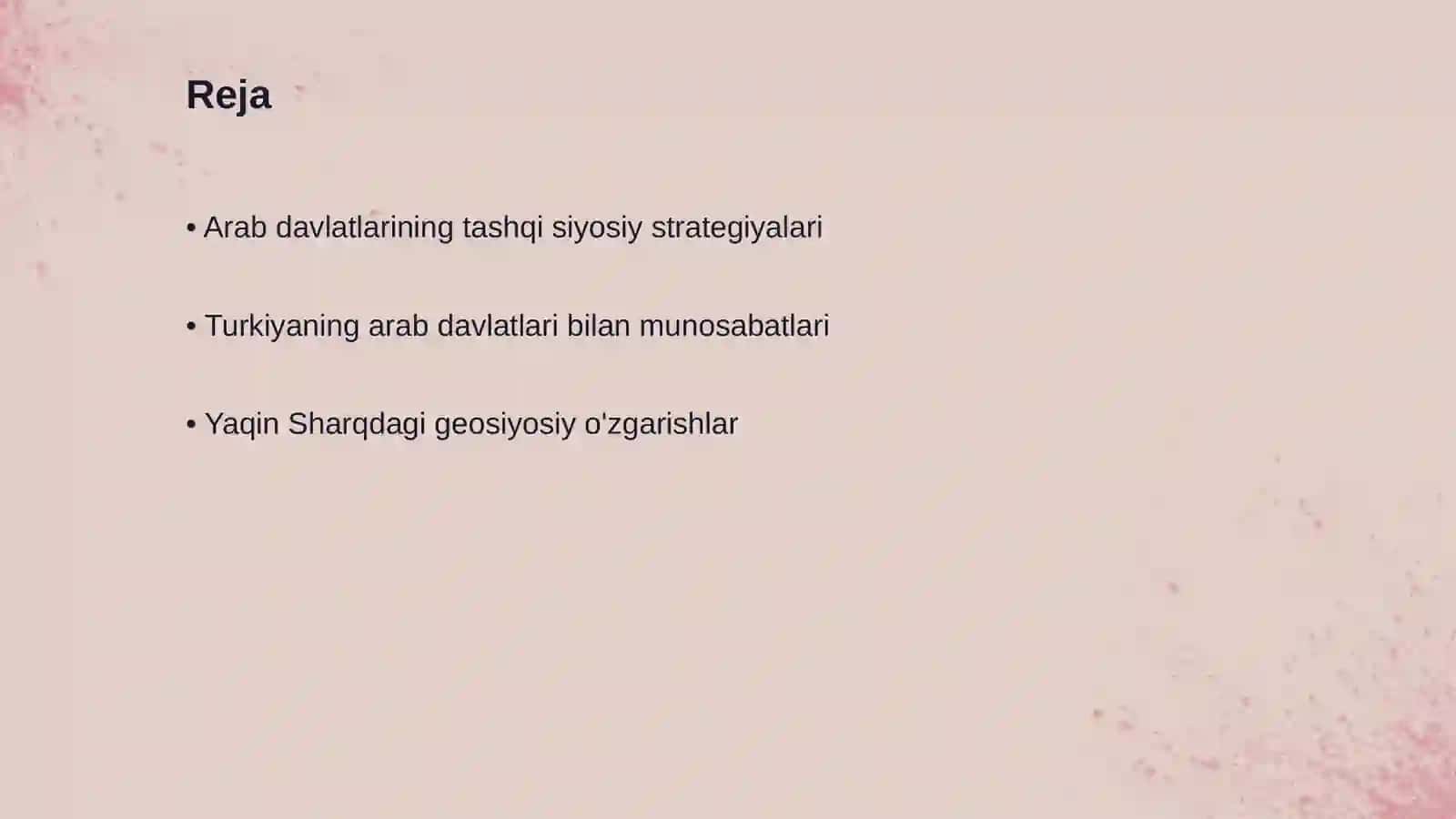 Arab davlatlari va Turkiya tashqi siyosiy faoliyati 2
