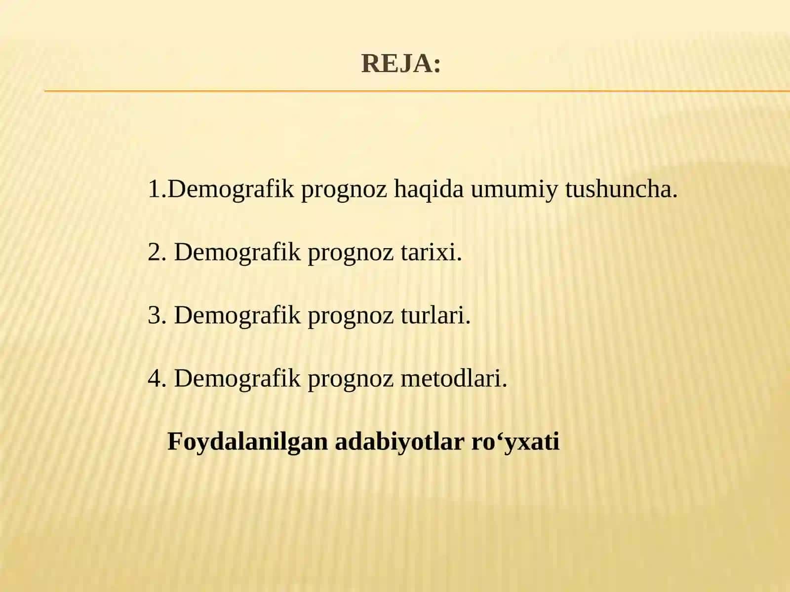 Demografik prognoz va uning turlari 2