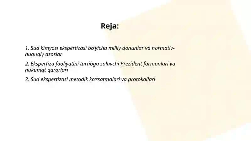 Sud ximyasi ekspertiza amolayotida foydalanilgan normativ hujjatlar 2
