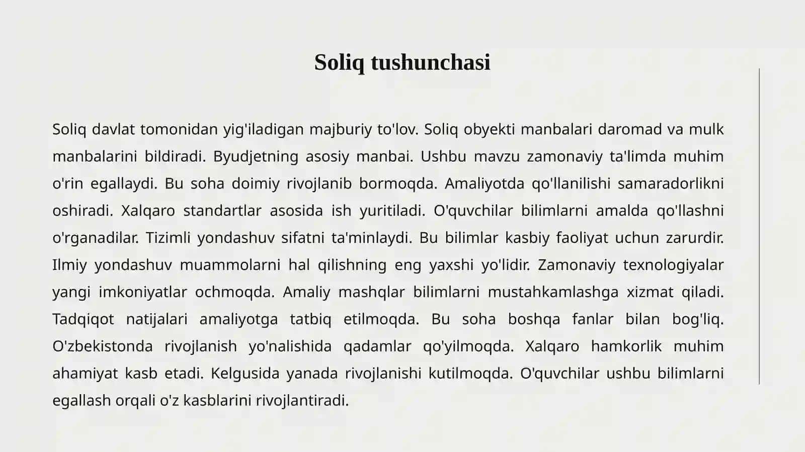 SOLIQ OBYEKTI MANBALARI 2