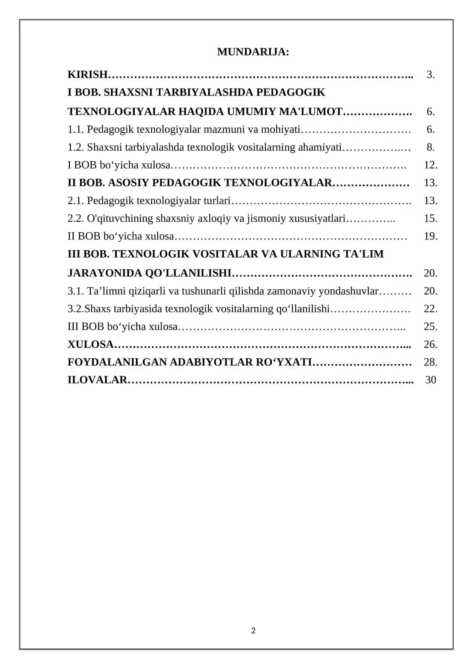 Shaxsni tarbiyalashda pedagogik texnologiyalardan foydalanish 2