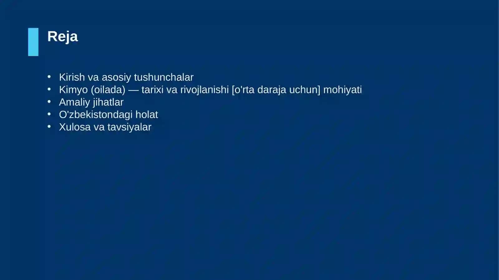 Kimyo (oilada) — tarixi va rivojlanishi [o'rta daraja uchun] 2