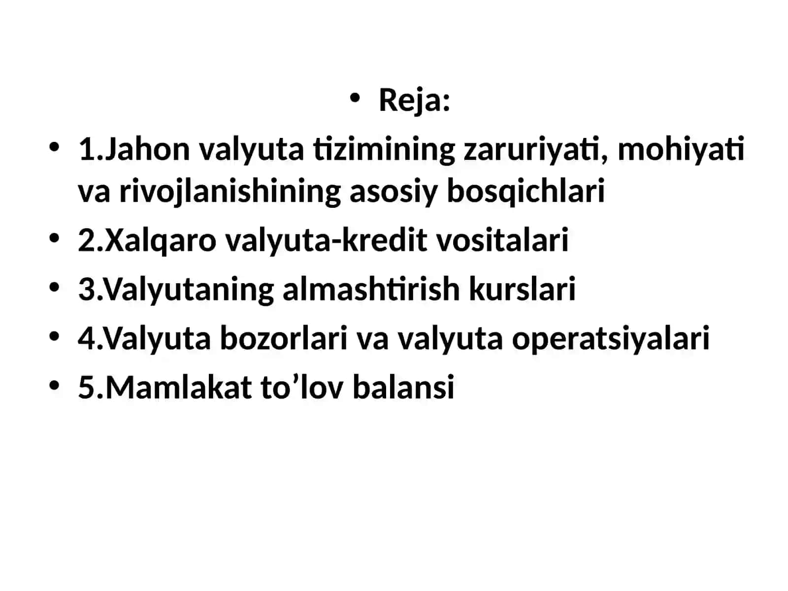 Xalqaro Valyuta Tizimi 2