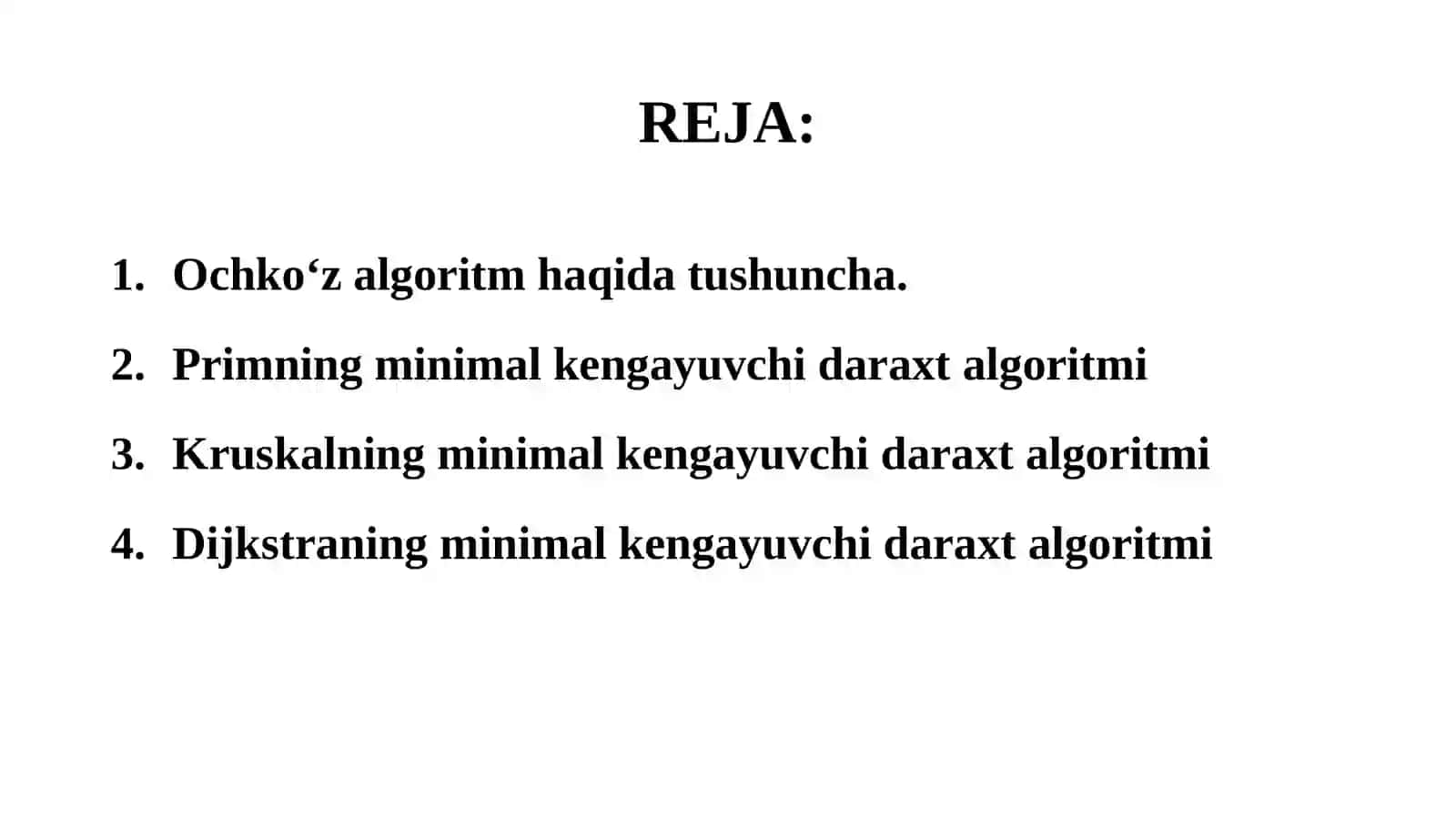 Ochko‘z algoritmlar 2