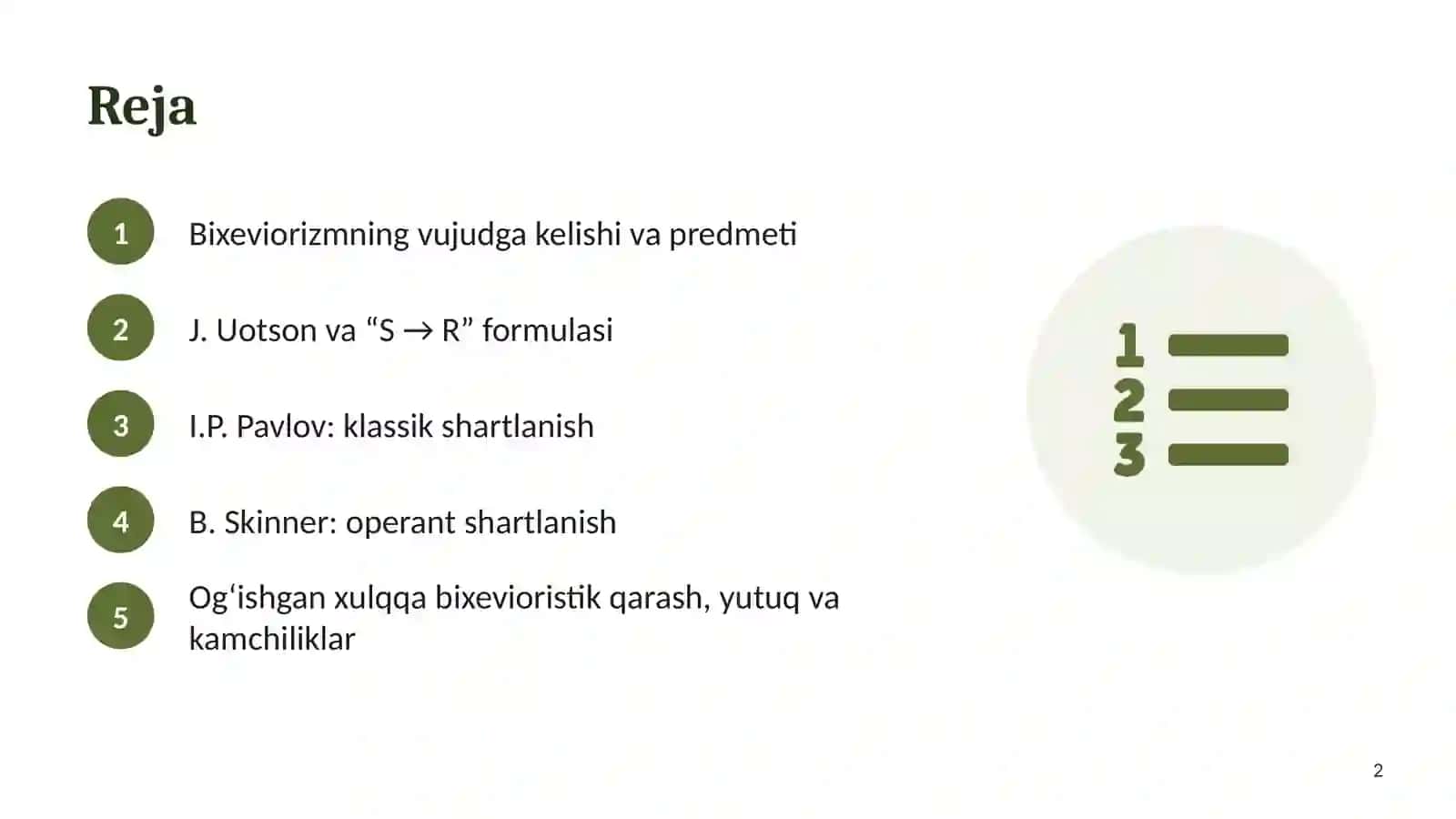 Bixeviorizmning asosiy g‘oyasi 2