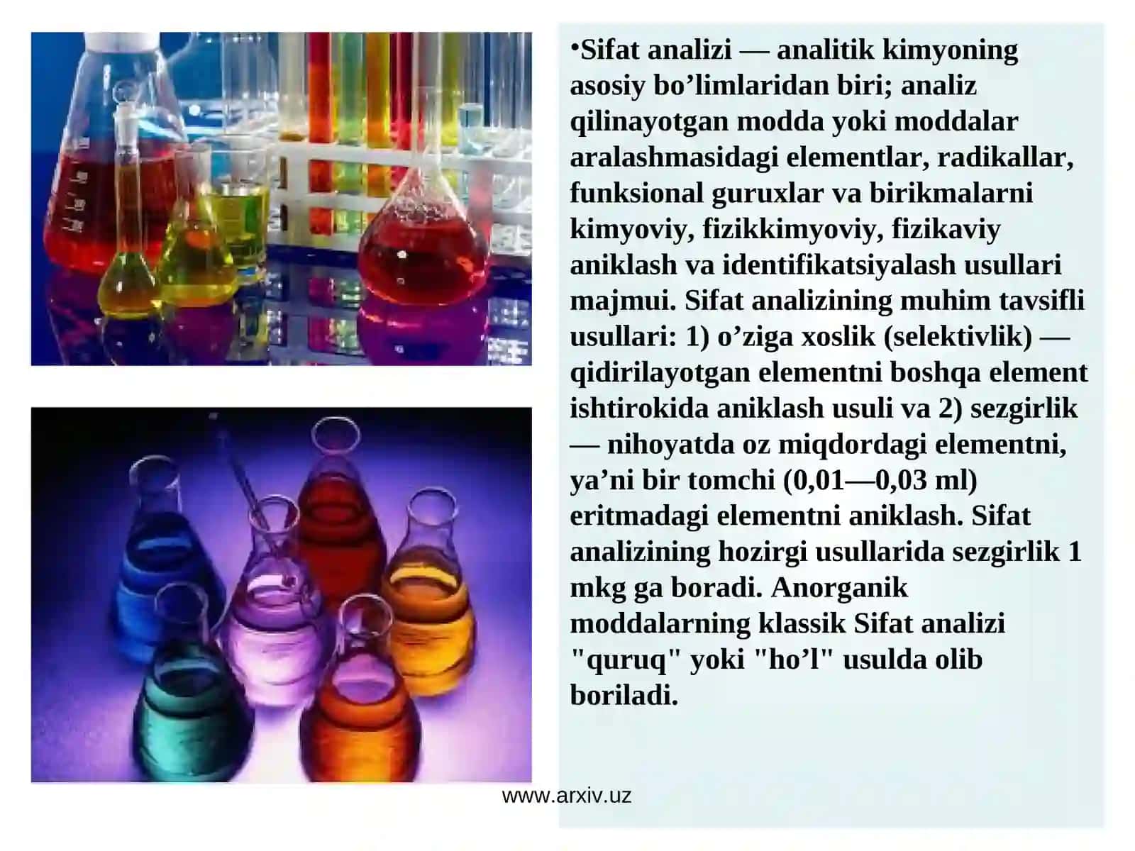 Sifat analizi va uning vazifalari 2