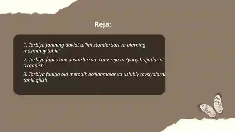 Tarbiya fanini oʻqitish metodikasi 2