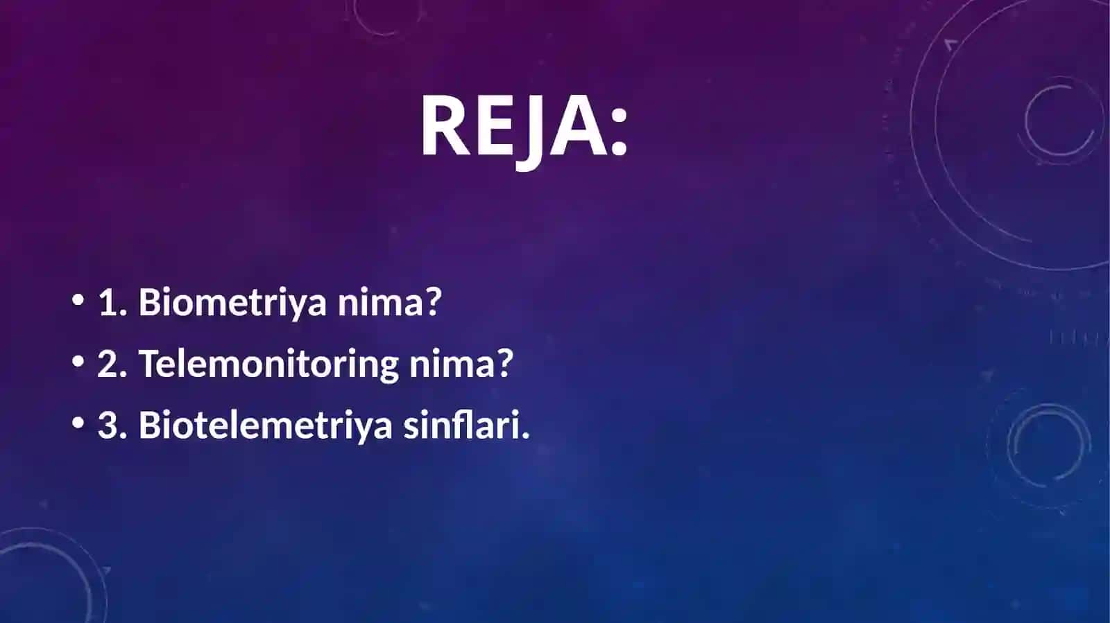 Biometriya Va Telemonitoring 2