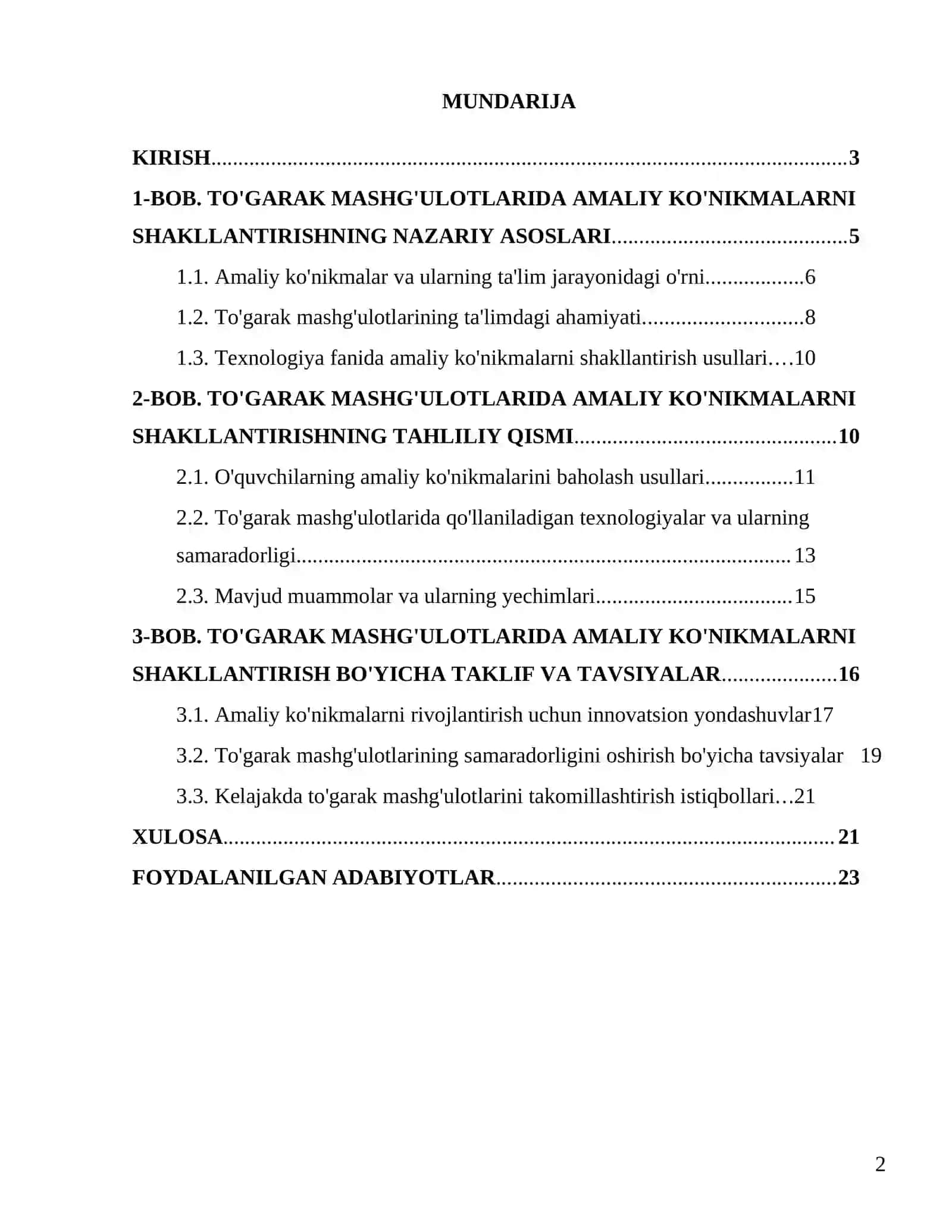 To'garak mashg’ulotlarida o’quvchilarning amaliy ko’nikmalarini shakllantirish metodikasi 2