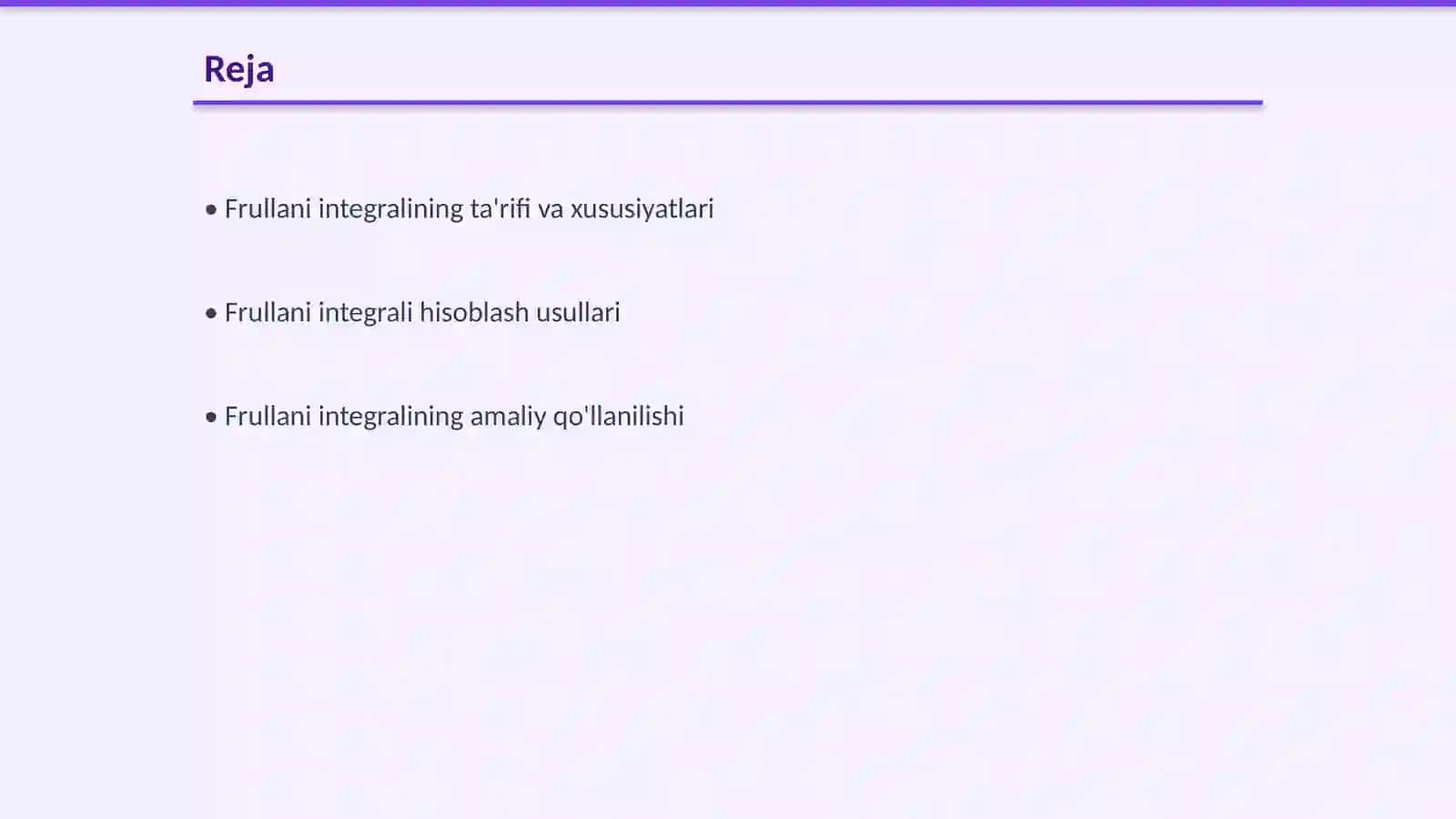 Frullani Integrali va uni hisoblash 2