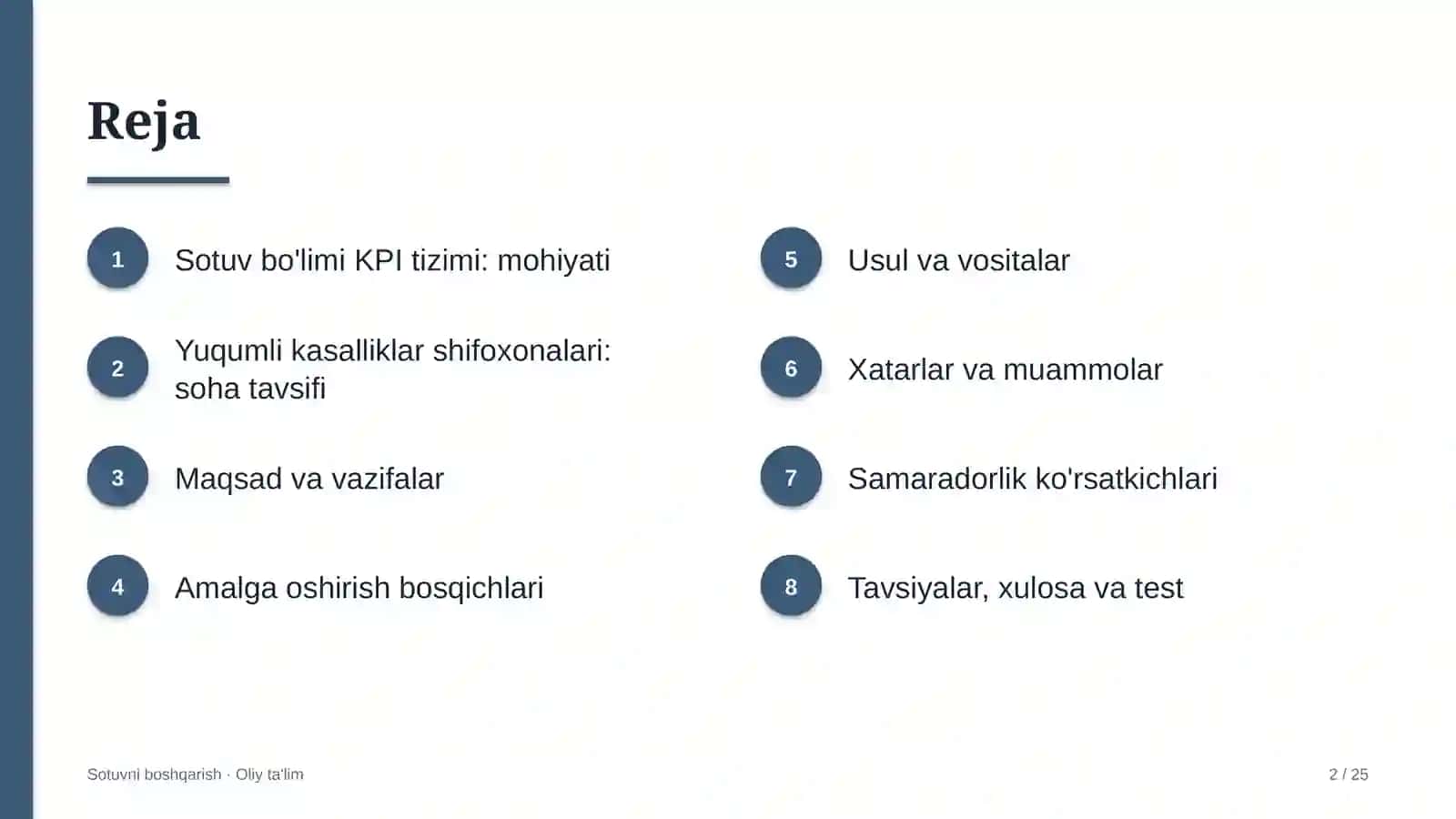 yuqumli kasalliklar shifoxonalarida sotuv bo'limi kpi tizimini joriy etish 4447 2