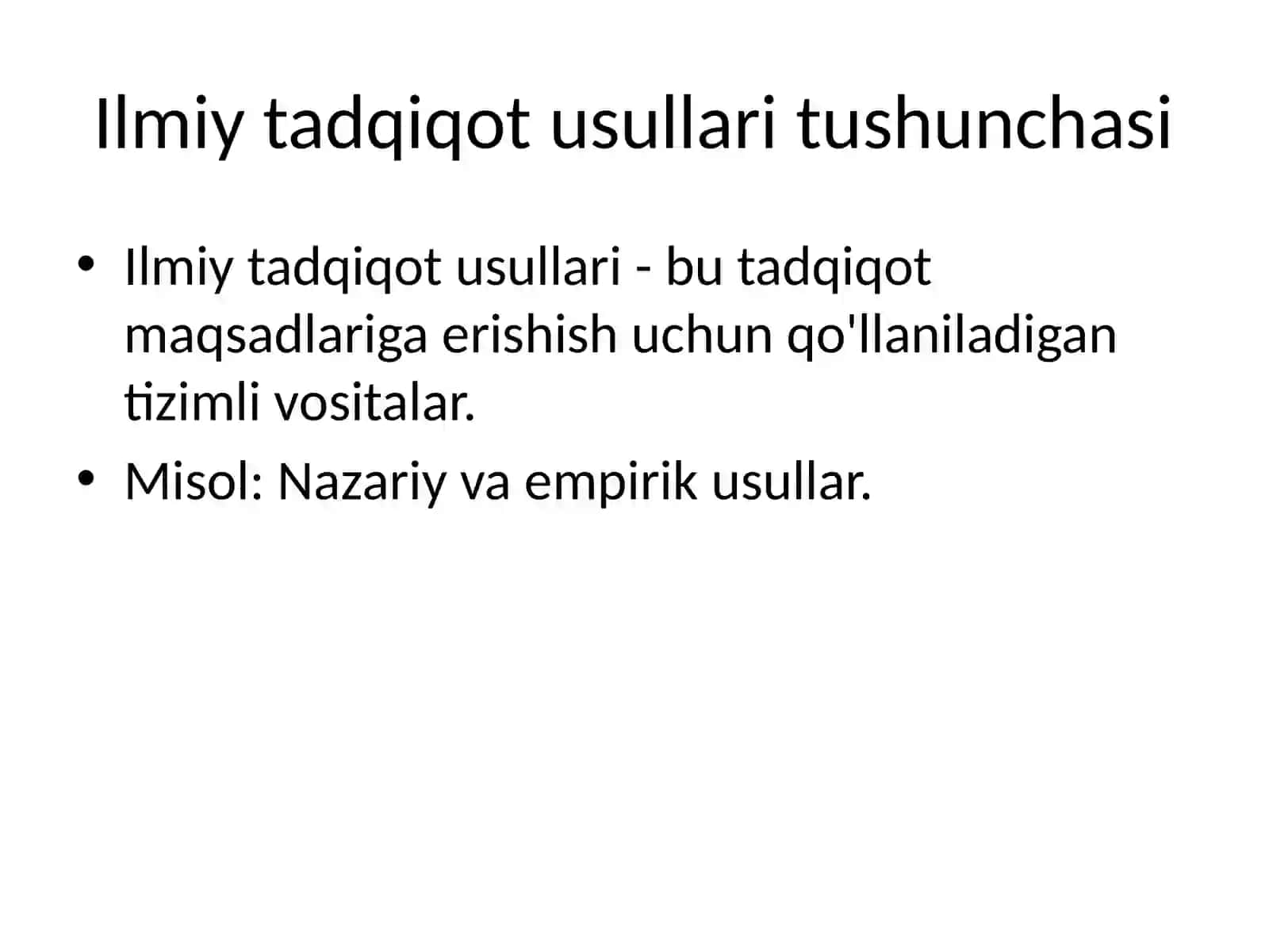 Ilmiy tadqiqot usullari 2