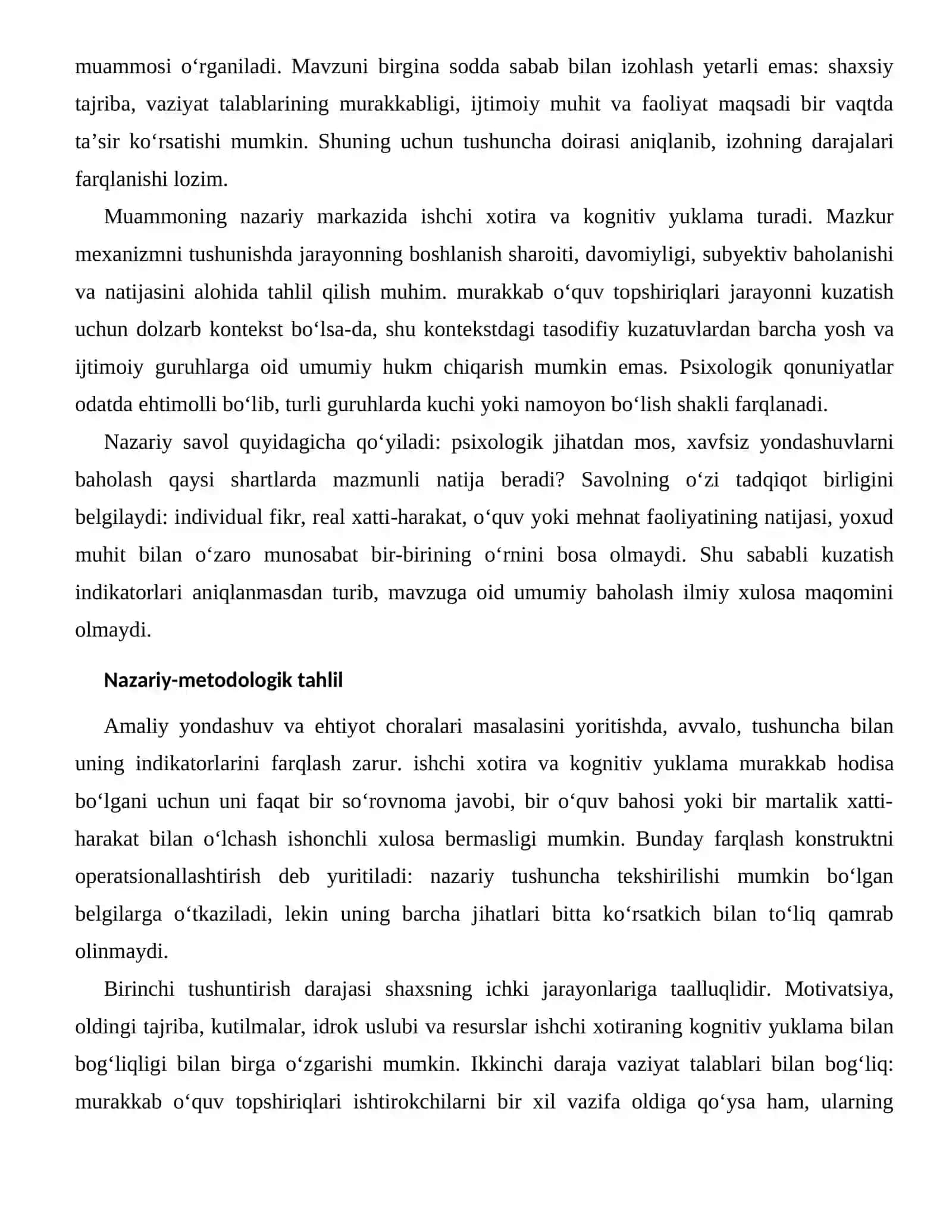 ISHCHI XOTIRANING KOGNITIV YUKLAMA BILAN BOG‘LIQLIGI — RIVOJLANTIRISH VA PROFILAKTIKA YO‘LLARI 2