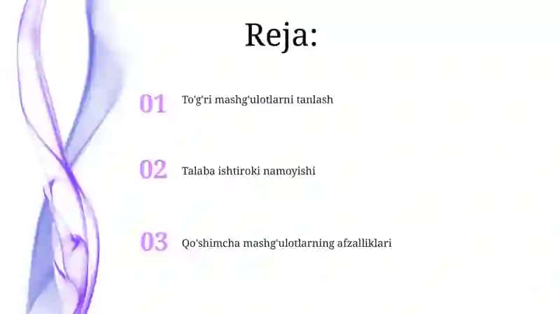 Oliygohga hujjatlar va qo'shimcha faoliyatlar 2
