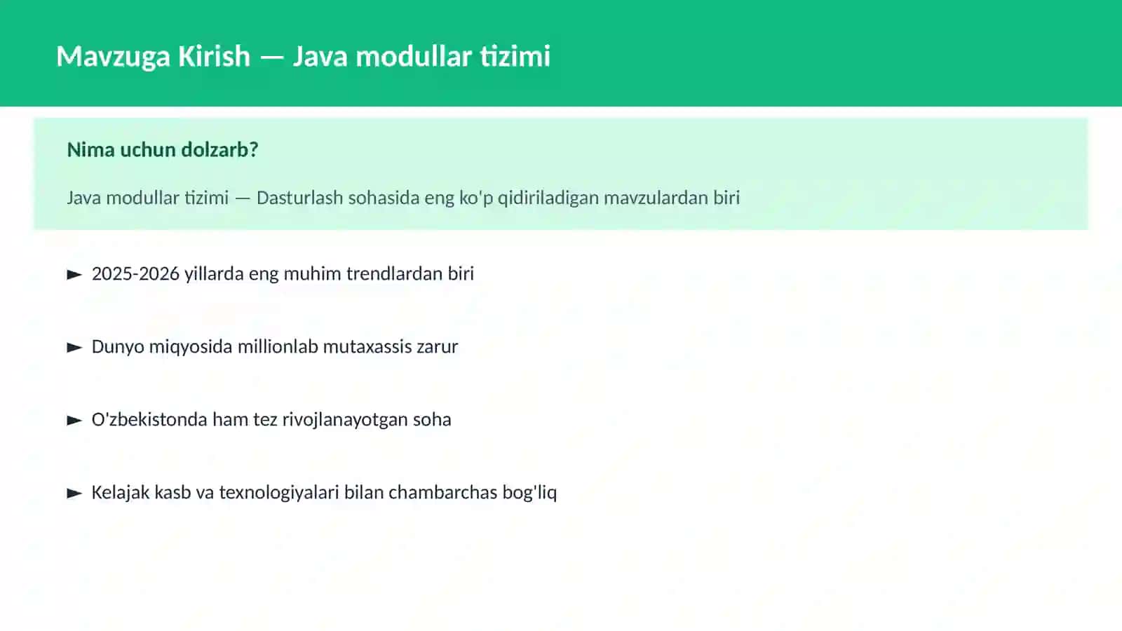 Java modullar tizimi 2