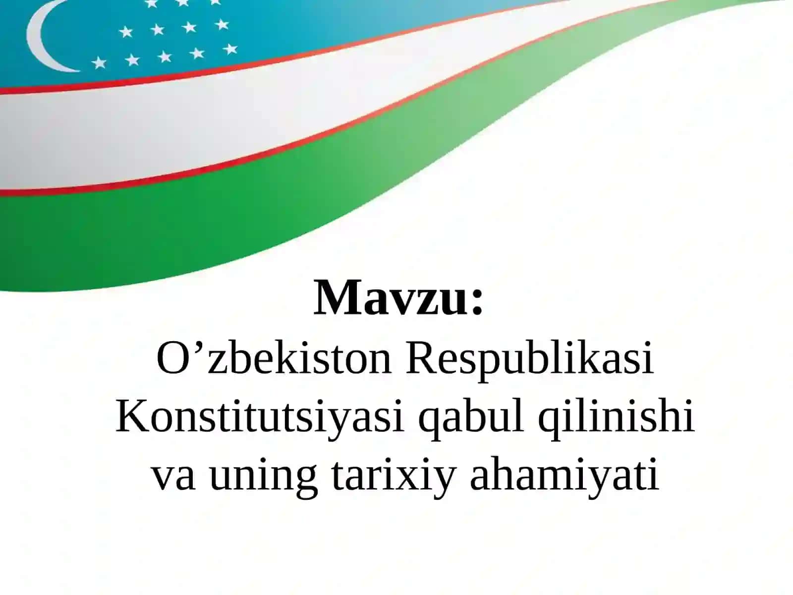 O’zbekistonning Konstitutsiyasi 2