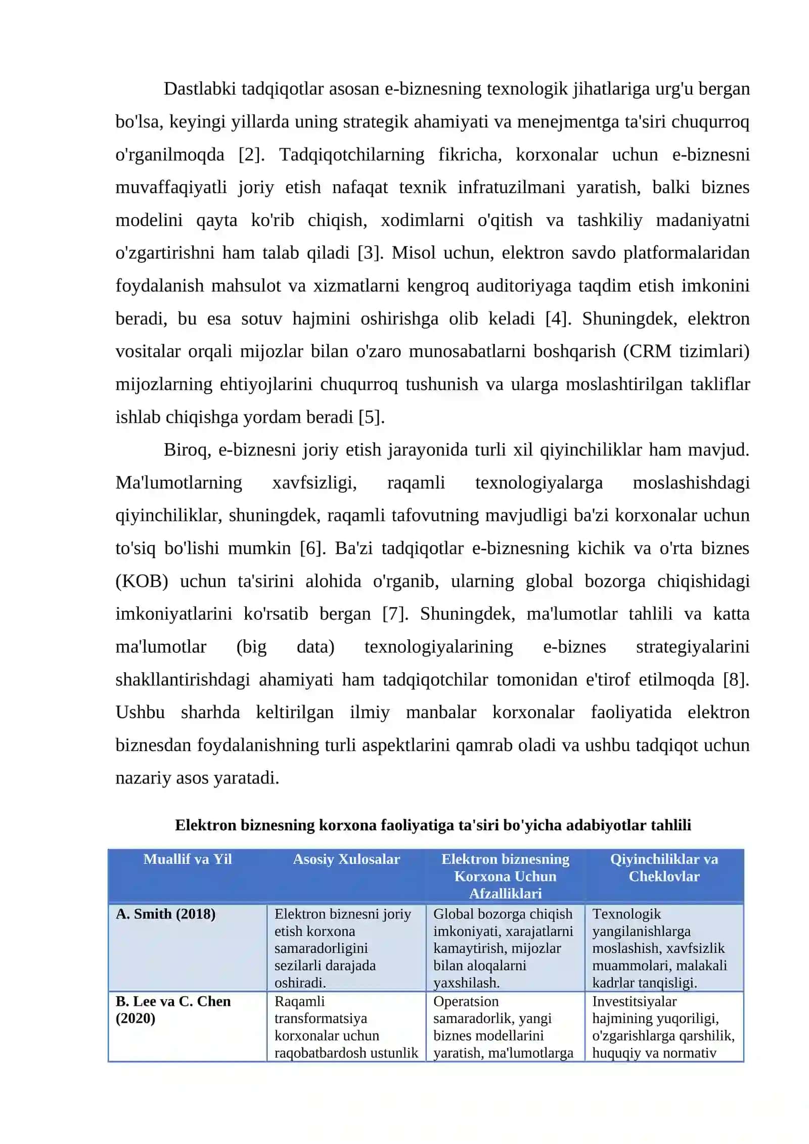 KORXONALAR FAOLIYATIDA ELEKTRON BIZNESDAN FOYDALANISH 2