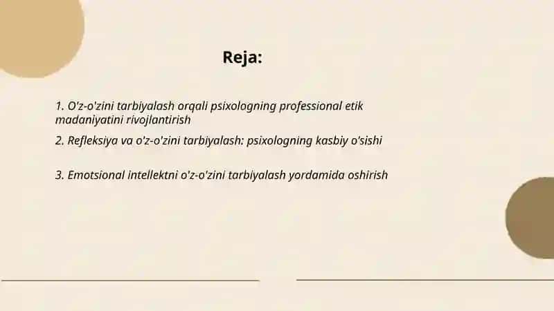 Psixologiyaning kasbiy sifatlarini rivojlantirishda o'z-o'zini tarbiyalash roli 2