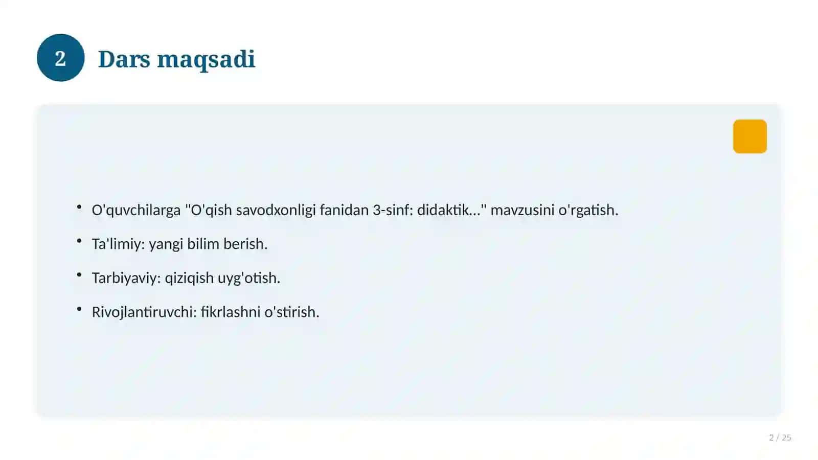 O'qish savodxonligi fanidan 3-sinf: didaktik tarqatma materiallar 2