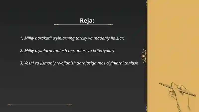 Milliy Harakatli o'yinlarni tanlash va tahlil qilish 2