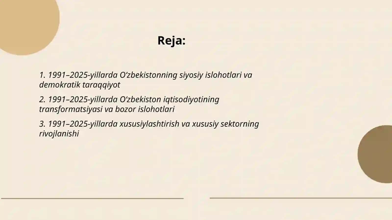 1991-2025-yillarda Ōzbekiston va Jahon davlatlari taraqqiyoti 2