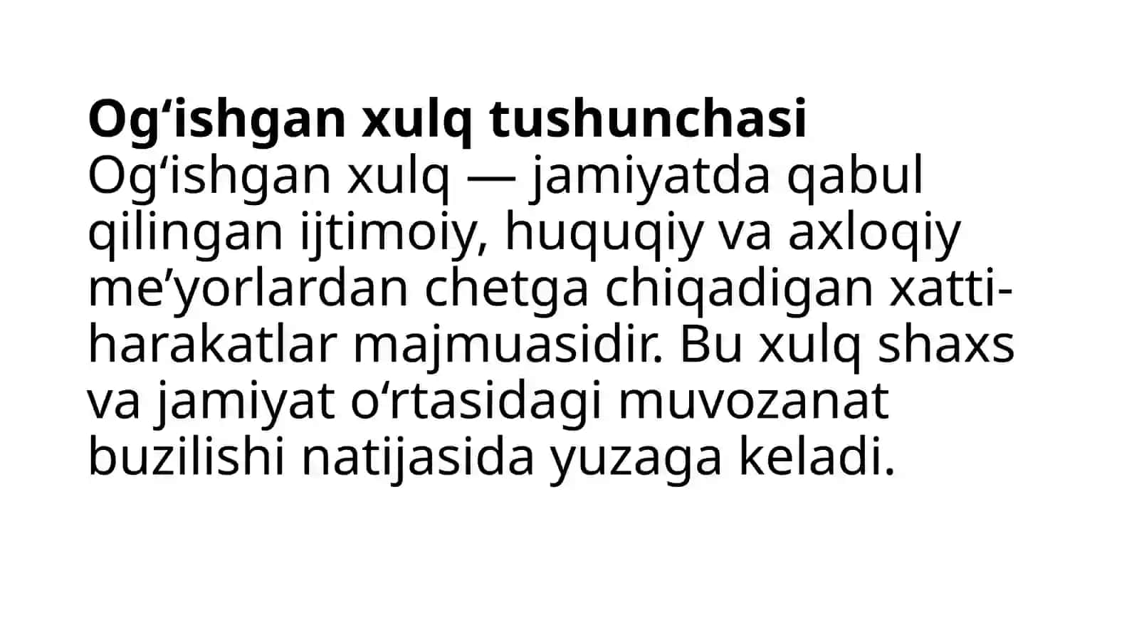 Delinkvent xulq – shaxs og‘ishgan xulqining shakli sifatida 2