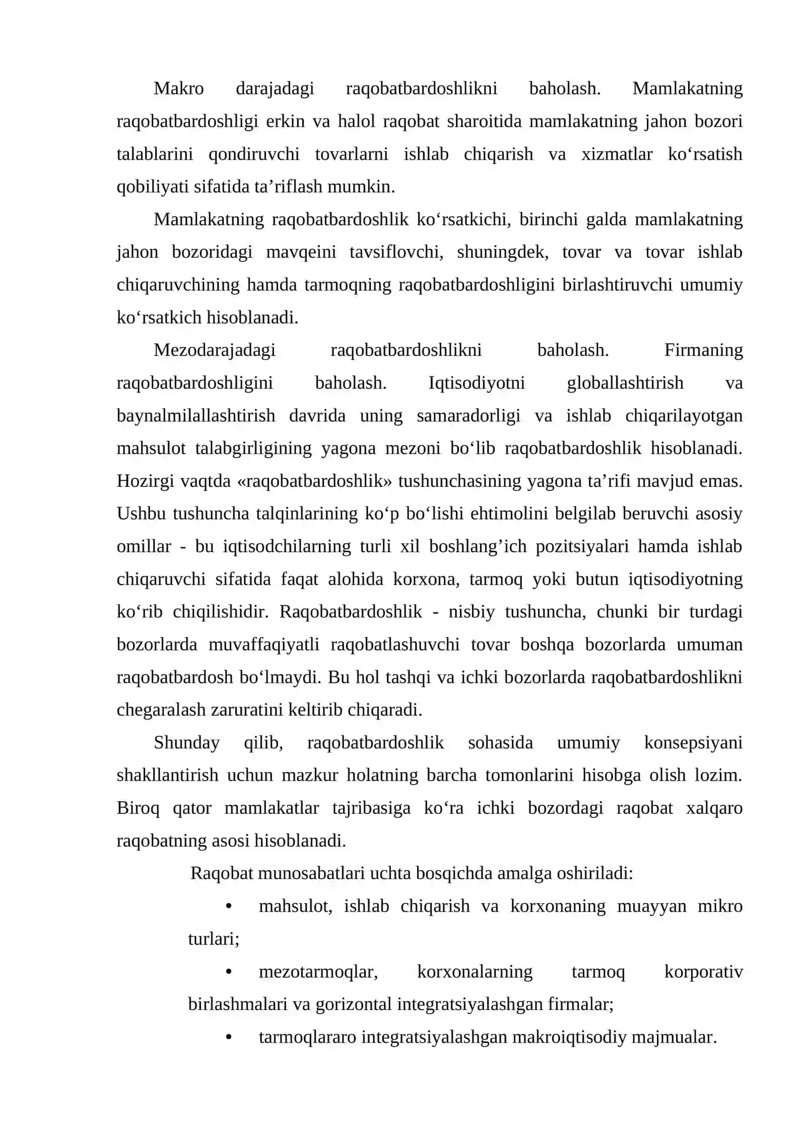 Raqobatbardoshlik mazmuni va shakllari 2