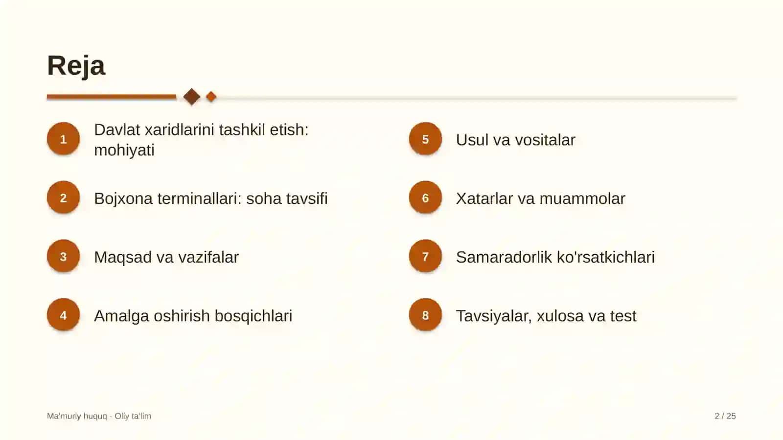 Bojxona terminallarida davlat xaridlarini tashkil etish 2