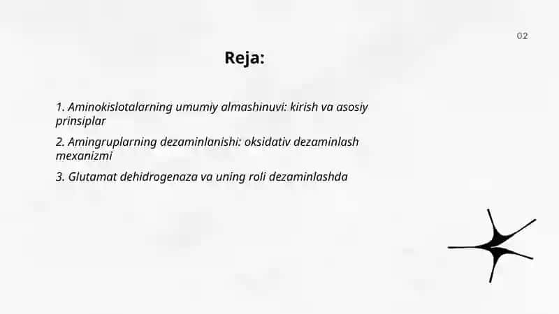 Aminokislotalarning umumiy almashinuvi 2
