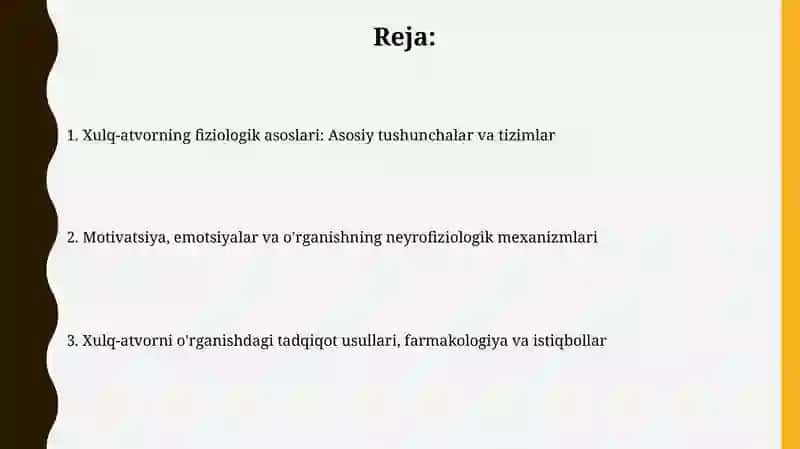 Xulq atvoring psixofiziologik asosi 2