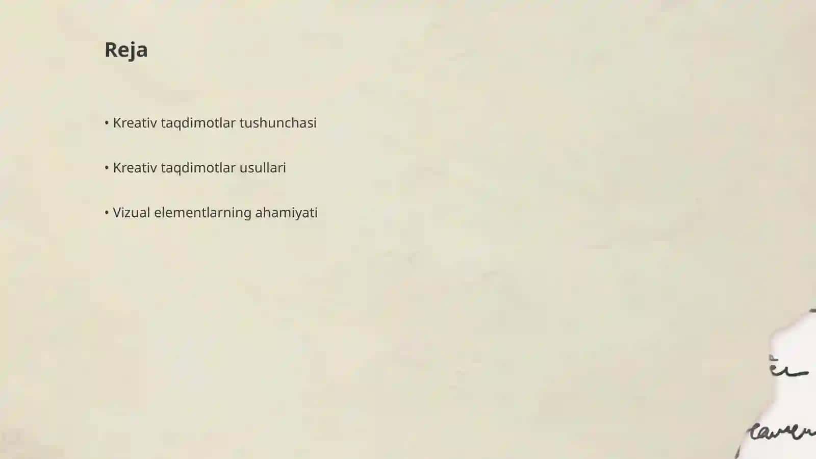 Kreativ taqdimotlar 2