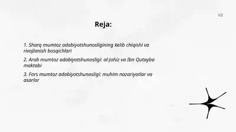 Sharq mumtoz adabiyotshunosligi tarixi 2
