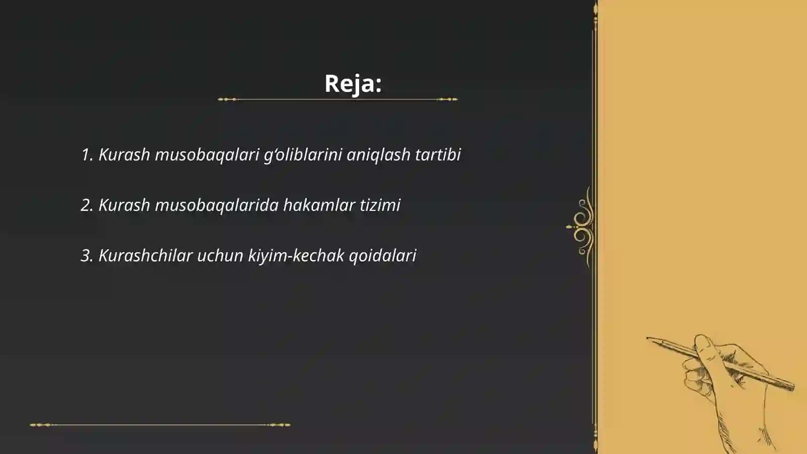 Kurash musobaqalarini tashkil qilish va o‘tkazish qoidalari 2
