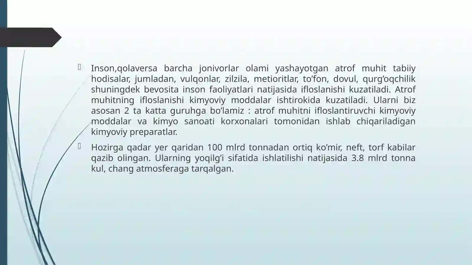 Respublika ishlab chiqarish korxonalari chiqindilari va ularning ekologik muhitga ta’siri 2