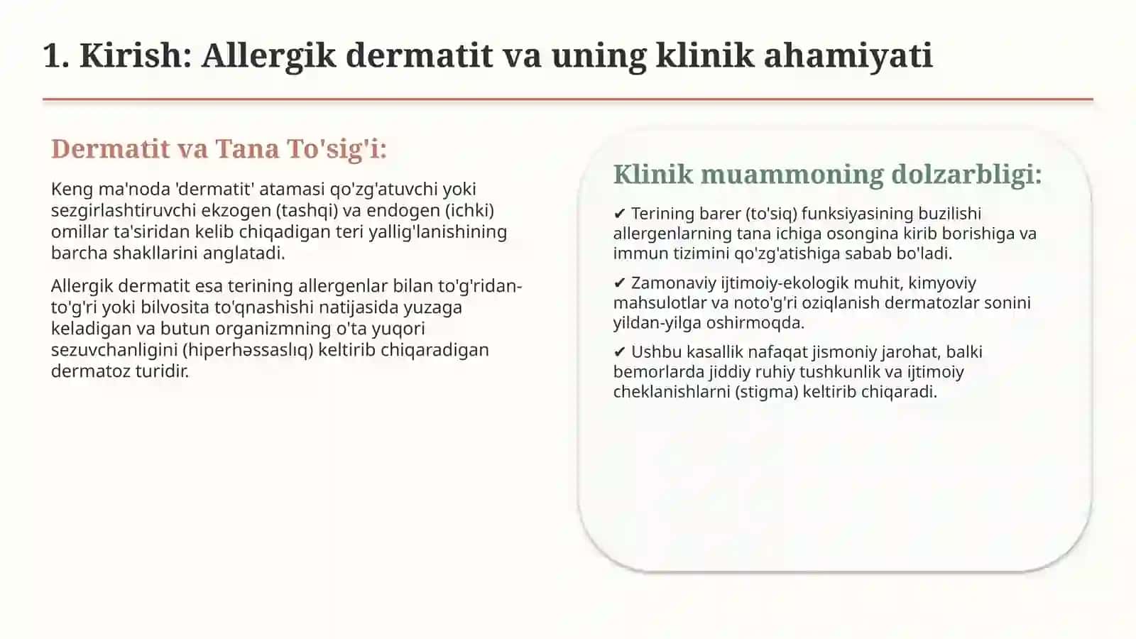 Allergik dermatit — etiologiyasi, klinikasi, diagnostikasi va davolash 2
