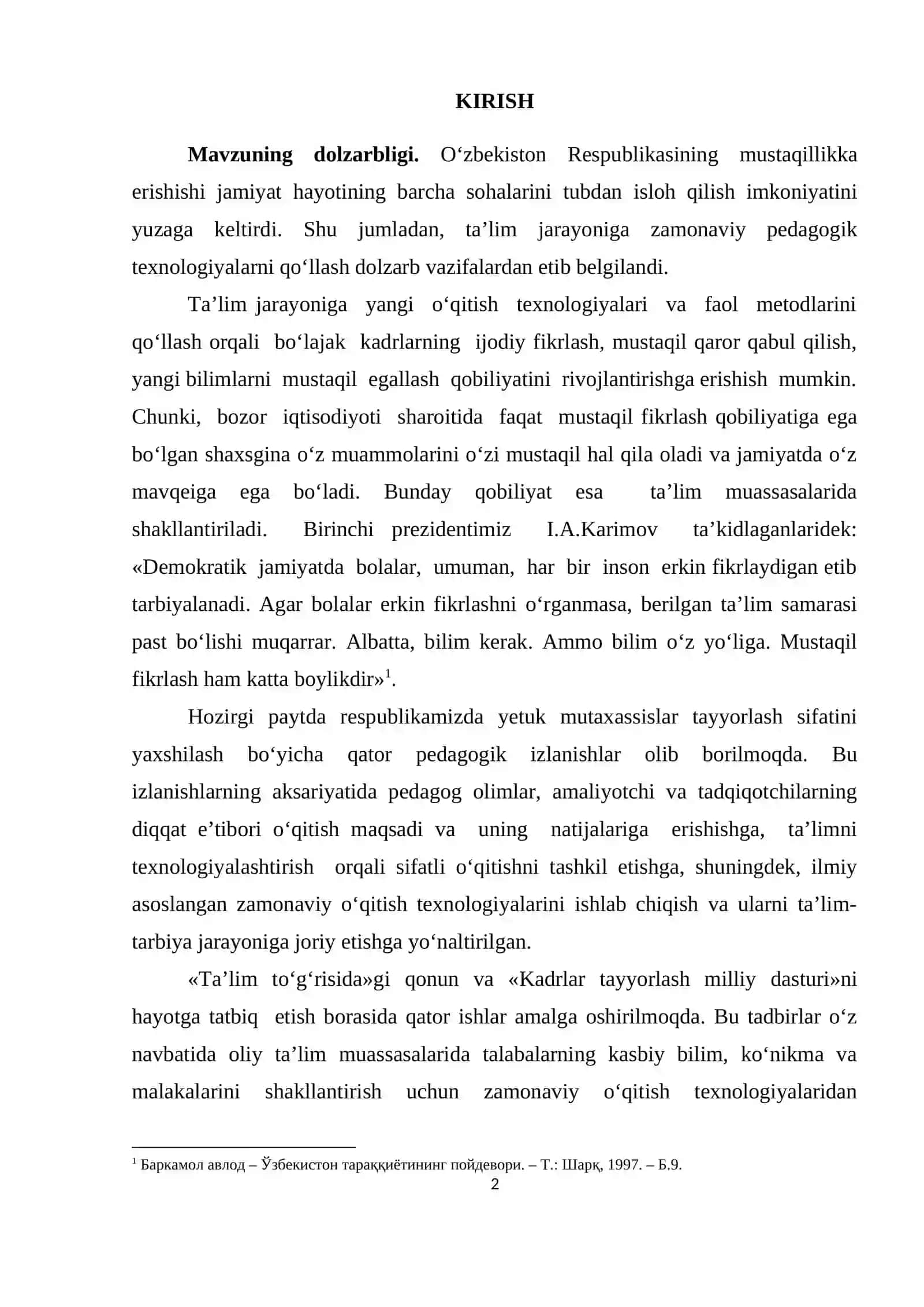 “BADIIY OBRAZ, XARAKTER, TIP” MODULINI O‘QITISHDA O’YIN TEXNOLOGIYALARIDAN FOYDALANISH 2