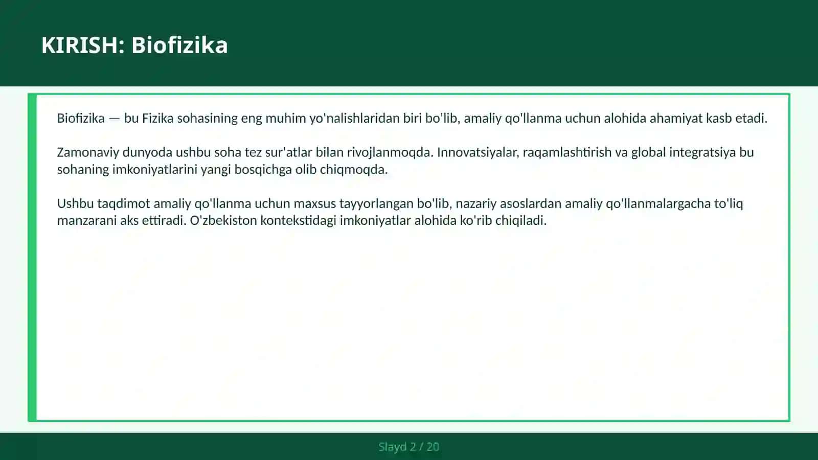BIOFIZIKA 2