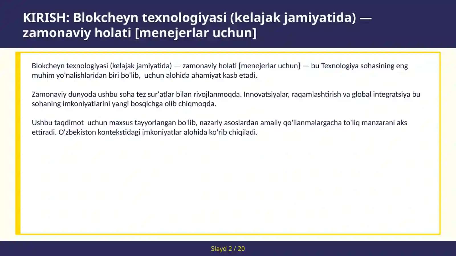 Blokcheyn texnologiyasi (kelajak jamiyatida) — zamonaviy holati [menejerlar uchun] 2