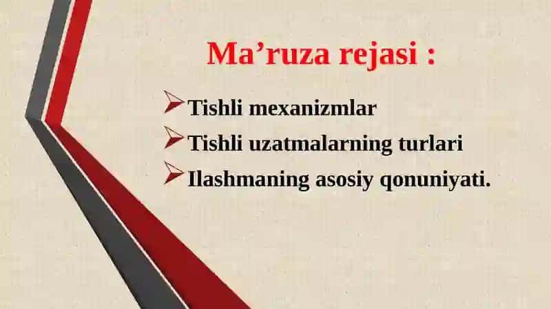 Tishli mexanizmlar 2