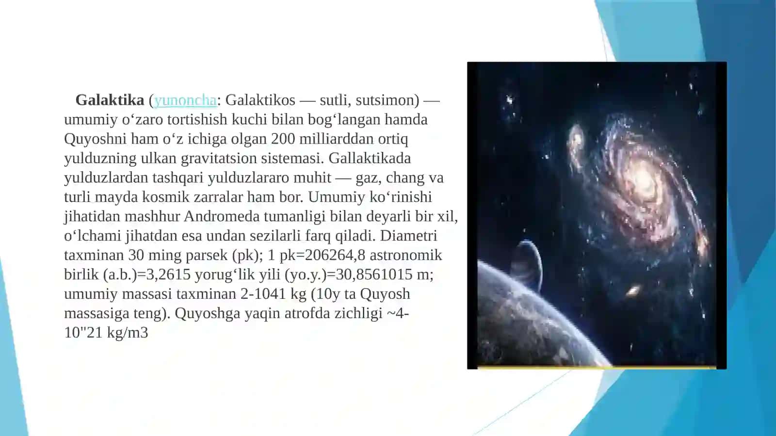 OLAM GALAKTIKA,QUYOSH SISTEMASI 2