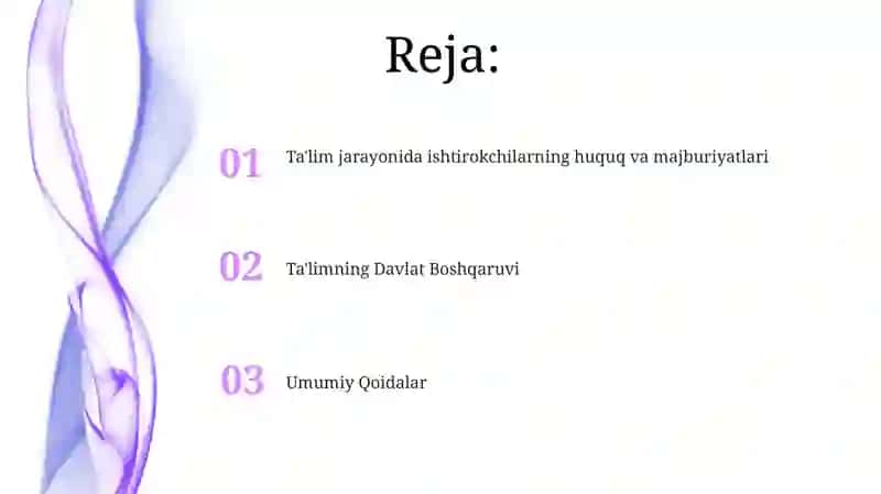 Umumiy Qoidalar 2