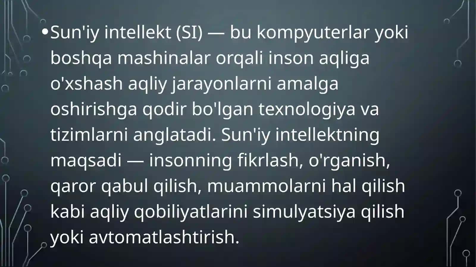 Sun'iy intellekt va uning xususiyatlari 2