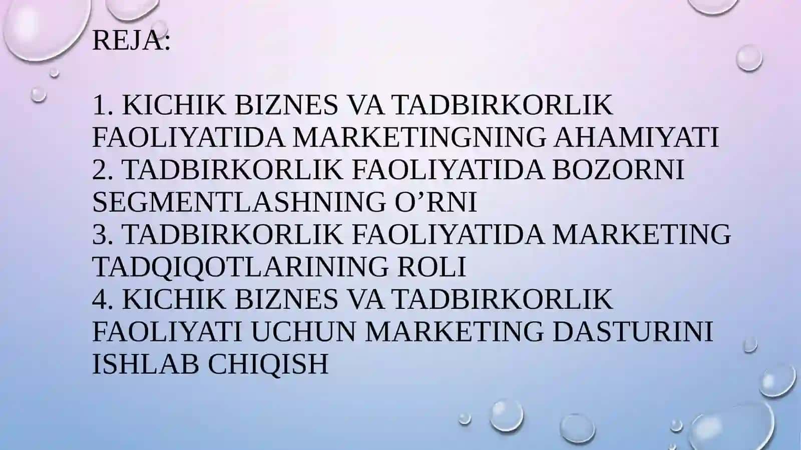 Biznesda marketing tadqiqotlarini olib borish 2