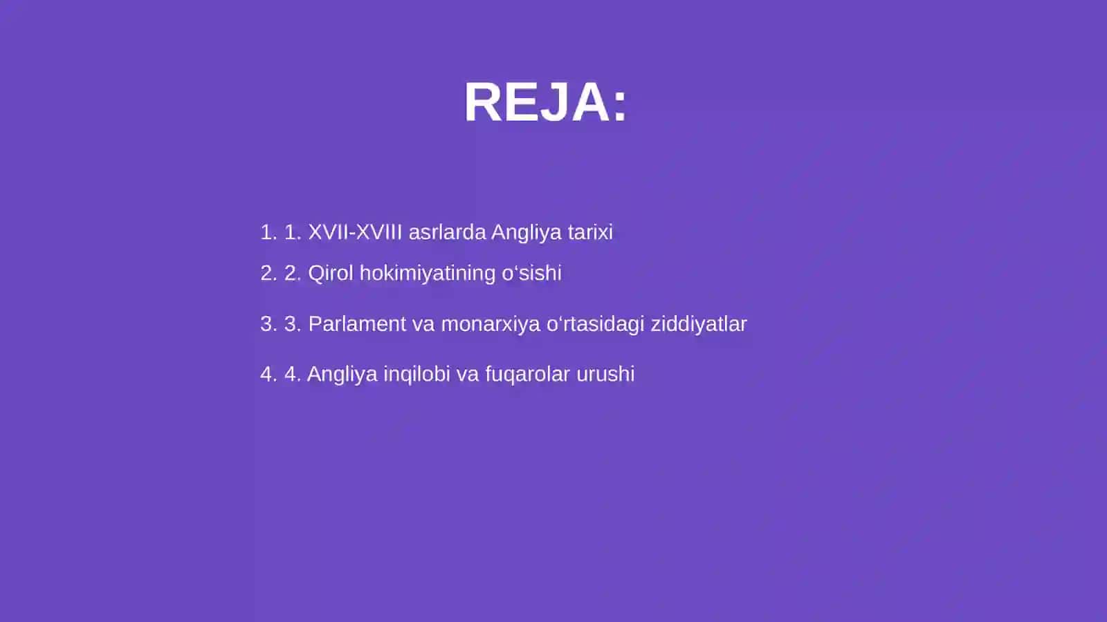 XVII-XVIII asrlarda Angliya 2
