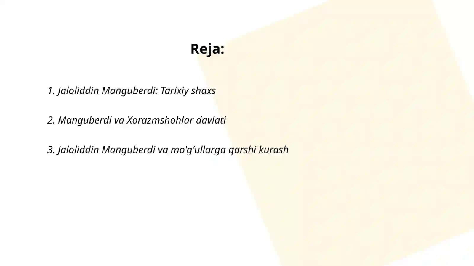 Jaloliddin Manguberdi Vatan himoyachisi 2