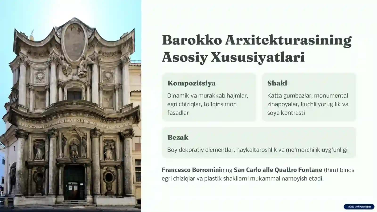 Barokko Arxitekturasi | PPT 2