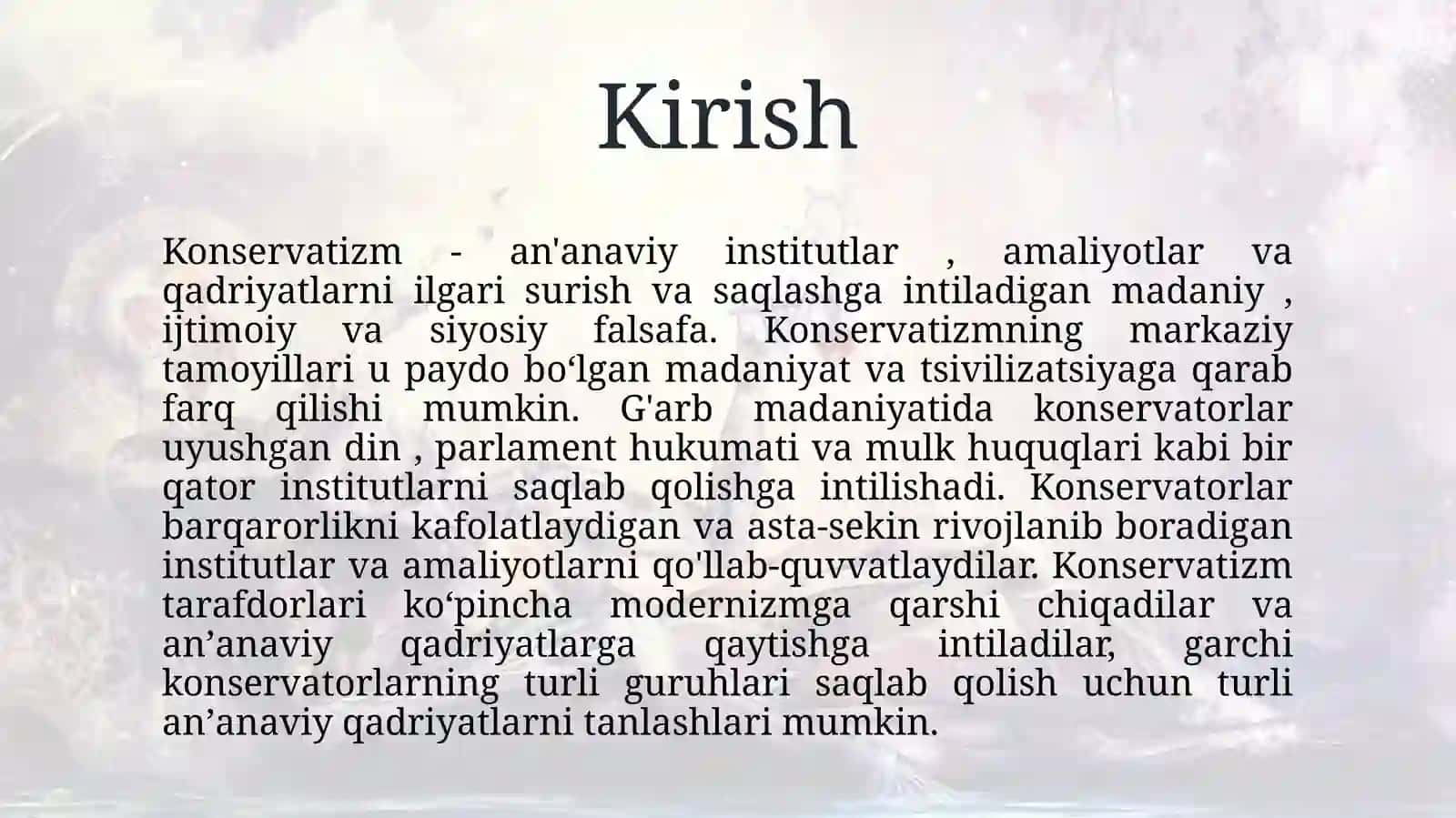 Kоnsеrvаtizm idеоlоgiyasidа аn’аnаviylik prinsiplаri 2