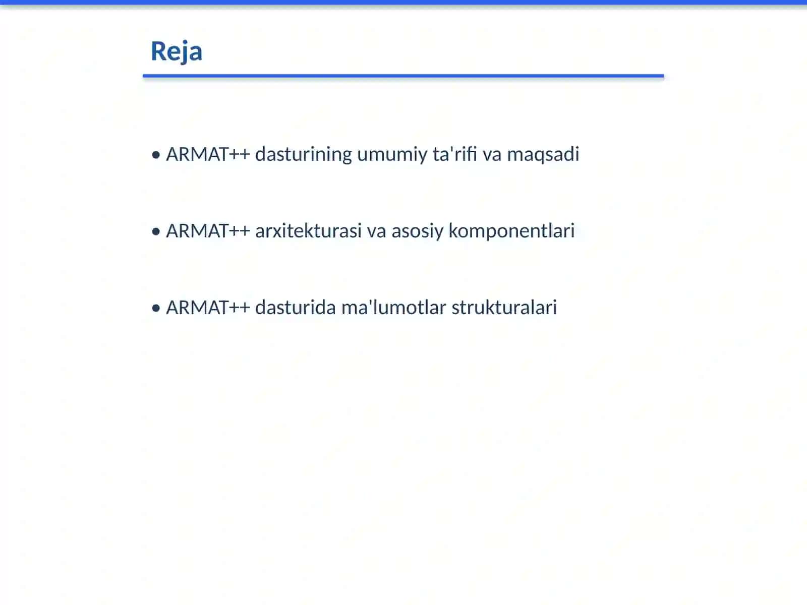 ARMAT++ dasturi va uning elementlari 2