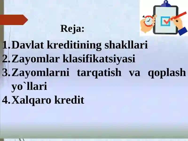 DAVLAT KRЕDITI 2
